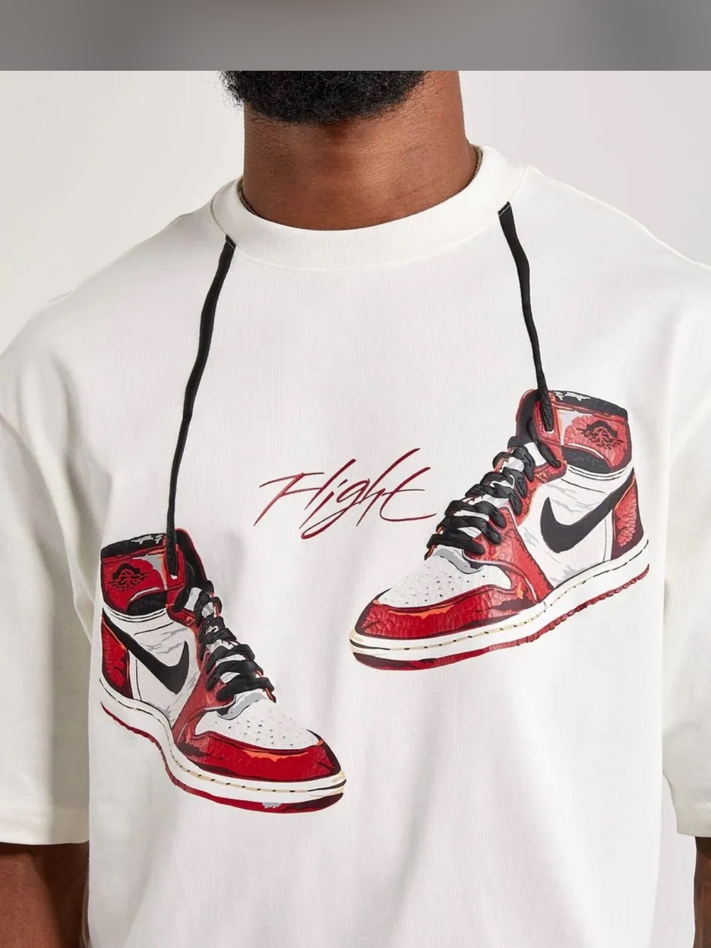 Nike Air Jordan 1985 Flight Lost And Found Chicago Jordan 1 Tshirt Men M White